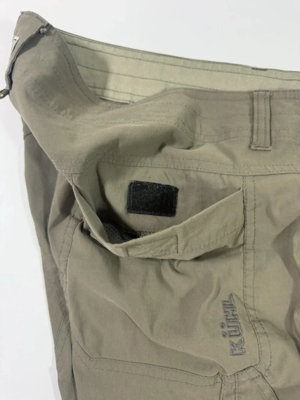 Kuhl Mens Renegade Performance Shorts Size 40 Zip Cargo Outdoor Hiking Green